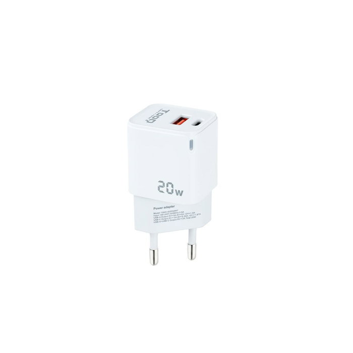 Chargeur mural TooQ TQWC-QCPD20WT Blanc 20 W