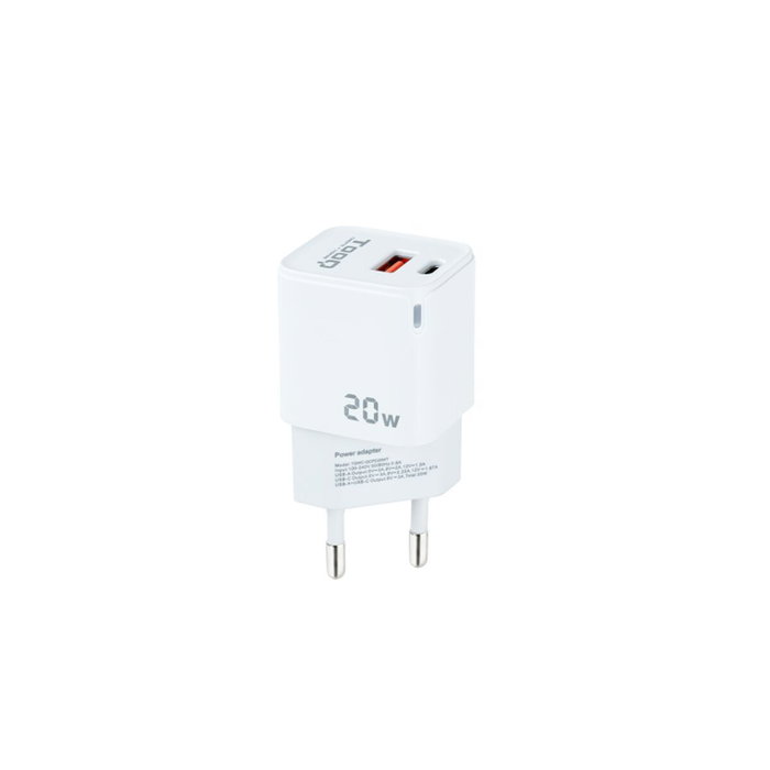Chargeur mural TooQ TQWC-QCPD20WT Blanc 20 W