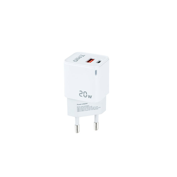 Chargeur mural TooQ TQWC-QCPD20WT Blanc 20 W