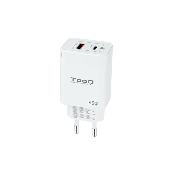 Chargeur mural TooQ TQWC-GANQCPD45WT Blanc 45 W Chargeur mural TooQ TQWC-GANQCPD45WT Blanc 45 W