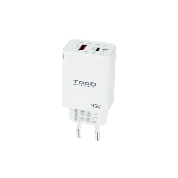 Chargeur mural TooQ TQWC-GANQCPD45WT Blanc 45 W Chargeur mural TooQ TQWC-GANQCPD45WT Blanc 45 W