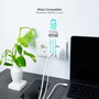 Chargeur mural TooQ TQWC-GANQC2PD65WT Blanc 65 W