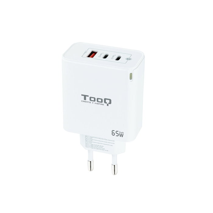TooQ Chargeur mural TQWC-GANQC2PD65WT 65W blanc