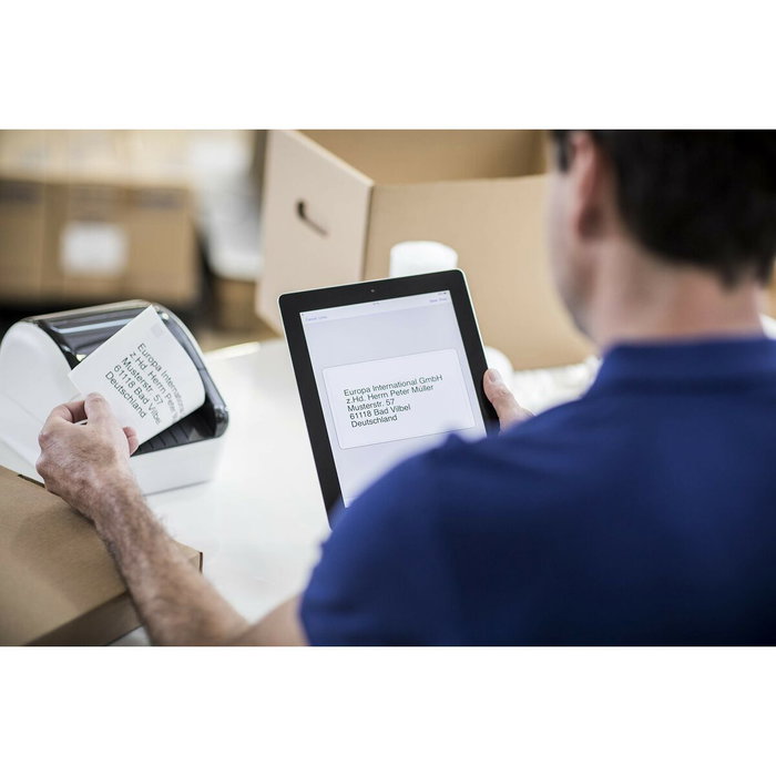 Brother QL-1110NWBC Imprimante d'étiquettes thermique monochrome avec Wi-Fi et Bluetooth