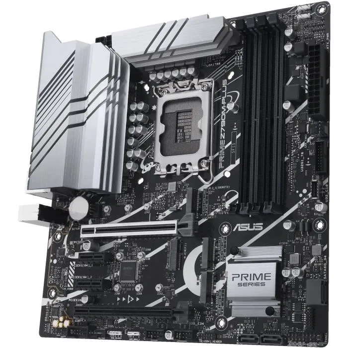 Carte mère ASUS PRIME Z790M-PLUS Intel Z790 LGA 1700 micro-ATX DDR5 128 Go M.2 PCIe 4.0 SATA RAID USB 3.2 Gigabit Ethernet