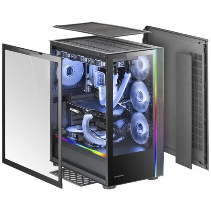 Mars Gaming MCULTRA XXL Boîtier PC E-ATX Double Vitre Trempée ARGB Refroidissement Liquide 360mm 9 Ventilateurs USB 3.0