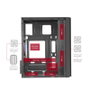 Mars Gaming Boîtier PC MC300 Noir, Micro-ATX/Mini-ITX, 3x120mm FRGB, Vitre Trempée