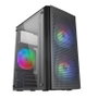 Mars Gaming Boîtier PC MC300 Noir, Micro-ATX/Mini-ITX, 3x120mm FRGB, Vitre Trempée