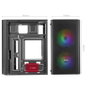 Mars Gaming Boîtier PC MC300 Noir, Micro-ATX/Mini-ITX, 3x120mm FRGB, Vitre Trempée