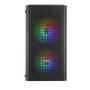 Mars Gaming Boîtier PC MC300 Noir, Micro-ATX/Mini-ITX, 3x120mm FRGB, Vitre Trempée