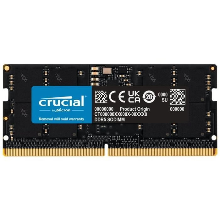Mémoire RAM Crucial CT16G48C40S5 16 GB DDR5 SDRAM DDR5 4800 MHz CL40 Mémoire RAM Crucial CT16G48C40S5 16 GB DDR5 SDRAM DDR5 4800 MHz CL40