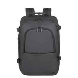 Rivacase Mochila 8465 Tegel Eco Noir, Sac à Dos en Polyester RPET Recyclé pour Ordinateur Portable, 31x46x22 cm