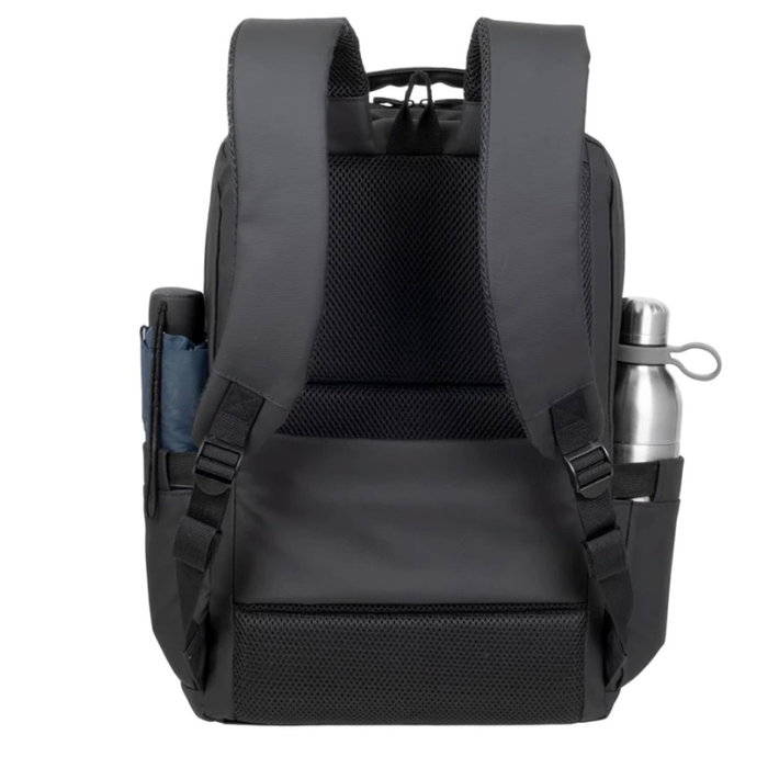 Rivacase 8435 Mochila Tegel ECO pour ordinateur portable 15.6 pouces, noir, en polyester RPET recyclé