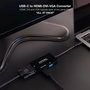 Adaptateur USB-C vers VGA/HDMI/DVI NANOCABLE 10.16.4301-ALL Noir 20 cm