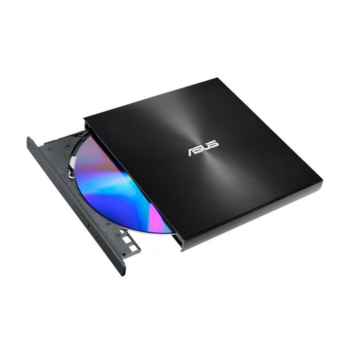 Asus ZenDrive U9M Graveur DVD Externe Ultra-Mince Noir avec USB Type-C et Type-A, Compatible M-DISC pour Sauvegarde Archivée 1000 Ans, pour PC et Mac