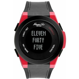 Kenneth Cole 10022807 - Montre digitale homme rouge et noir