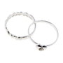 Cristian Lay Lot de 2 Bagues en Argent de loi Taille 10
