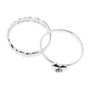 Cristian Lay Lot de 2 bagues en argent de loi, taille 14, pour femme