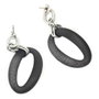 Panarea Boucles d'oreilles OR1N en argent noir