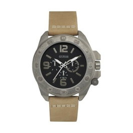 Guess W0659G4 - Montre analogique beige et argentée