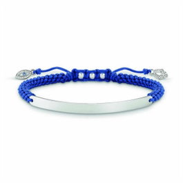 Thomas Sabo LBA0066-897-1-L19v Pulsera en Argent Bleu Taille 16-19 cm