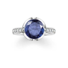 Thomas Sabo Bague TR2037-050-32-54 en argent bleu taille 54