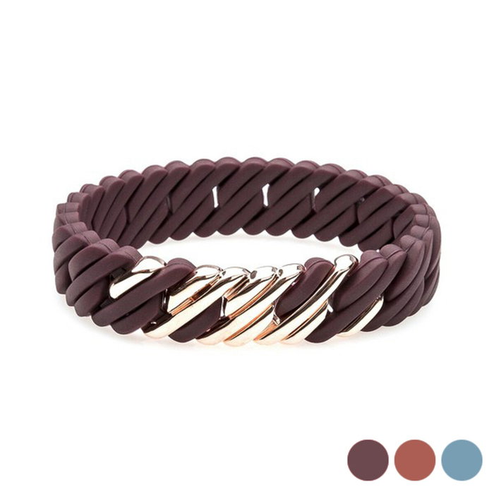 The-Rubz Bracelet PixelMINI F MEDIUM Dusty Cedar/Pink gold The-Rubz Bracelet PixelMINI F MEDIUM Dusty Cedar/Pink gold