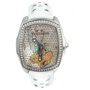 Chronotech CT7896LS-88 Montre Analogique Femme Blanc et Argenté