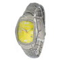 CHRONOTECH CT7504LS-05M Montre pour Femme Argentée avec Cadran Jaune