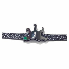 Chronotech Bracelet en Cuir Noir 21cm
