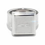 Chronotech Bague en Acier Argenté Taille 12