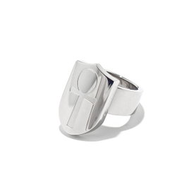 Chronotech Bague en Acier Argenté Taille 11