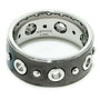 Xenox X1485-54 Anneau pour Femme en Acier Noir