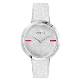 Furla My Piper R4251110504 - Boîtier 34mm Argenté et Bracelet Blanc