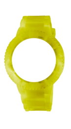 Watxandco Bracelet de montre silicone Jaune 43mm