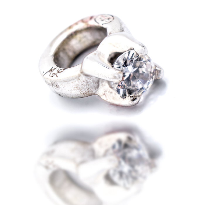 Perle de verre Femme Viceroy VMM0248-00 Argenté 1 cm Perle de verre Femme Viceroy VMM0248-00 Argenté 1 cm