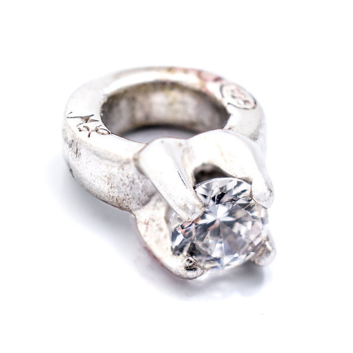 Perle de verre Femme Viceroy VMM0248-00 Argenté 1 cm Perle de verre Femme Viceroy VMM0248-00 Argenté 1 cm