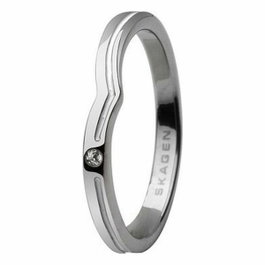 Skagen JRSW018SS5 Bague en acier argenté taille 10