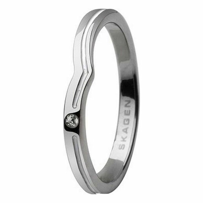 Skagen JRSW018SS7 Bague en Acier Argenté Taille 15 Skagen JRSW018SS7 Bague en Acier Argenté Taille 15