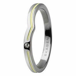 Skagen JRSY018SS5 Bague en acier argenté taille 10