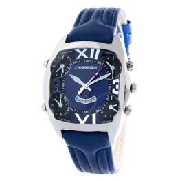 Chronotech CT7677M-03 Montre Homme Bleu et Argenté