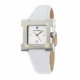 Laura Biagiotti LB0038L-02 Montre Analogique Femme - Bracelet Cuir Blanc