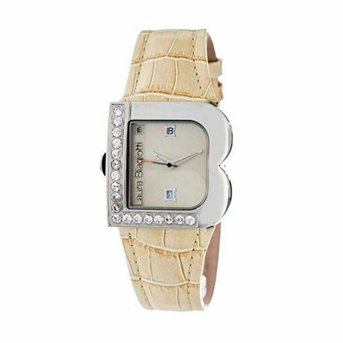 Laura Biagiotti LB0001L-11Z Montre Analogique Beige et Argentée Laura Biagiotti LB0001L-11Z Montre Analogique Beige et Argentée
