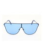 Retrosuperfuture Lenz Flat Top Lunettes de soleil aviateur unisexe, cadre métal bleu, verres bleus, pont 16 mm, verres 58 mm, branches 145 mm