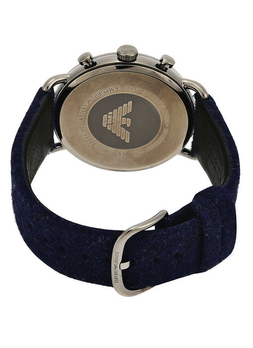 Armani AR11144 avec bracelet en cuir bleu Armani AR11144 avec bracelet en cuir bleu