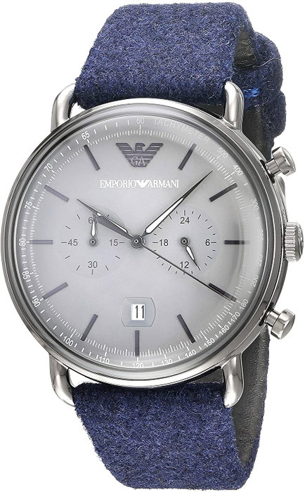 Armani AR11144 avec bracelet en cuir bleu Armani AR11144 avec bracelet en cuir bleu