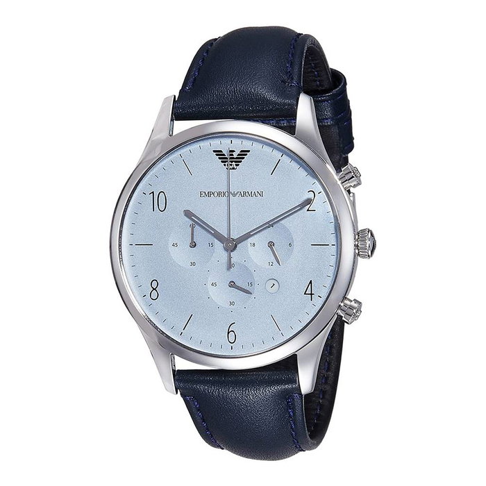 Armani AR1889 avec bracelet en cuir bleu Armani AR1889 avec bracelet en cuir bleu