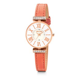 Folli Follie WF13B014SSW - Montre analogique femme doré et orange