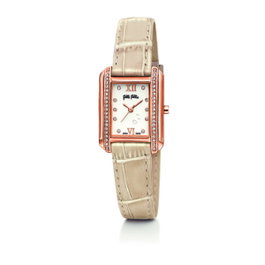 Folli Follie WF14B026SSS - Montre analogique dorée et beige