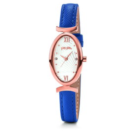 Folli Follie WF16R031SS Montre Analogique Dorée et Bleue